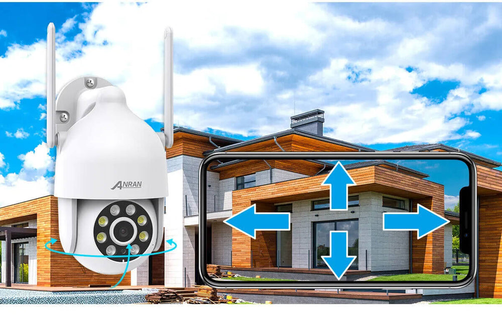 ANRAN Kit de caméra PTZ Wifi 5MP avec moniteur 12 pouces NVR 2TB HDD