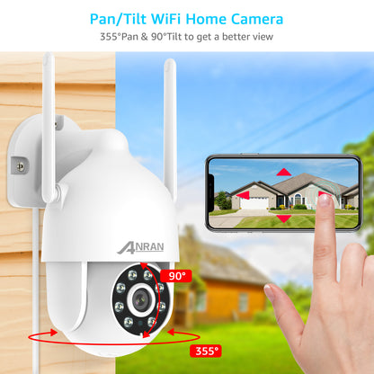 ANRAN P3 Caméra PTZ WiFi 5MP avec vue à 360° (Impossible d'ajouter au NVR)
