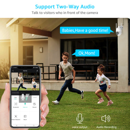 ANRAN P3 Caméra PTZ WiFi 5MP avec vue à 360° (Impossible d'ajouter au NVR)