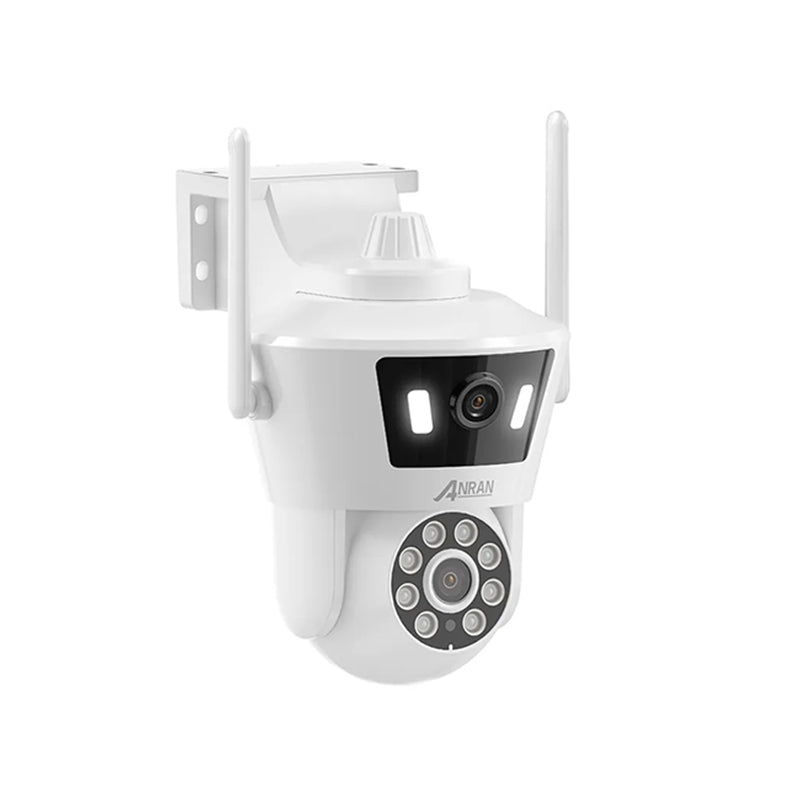 P7 Caméra de surveillance 3MP à double objectif et double affichage en direct caméra extérieure