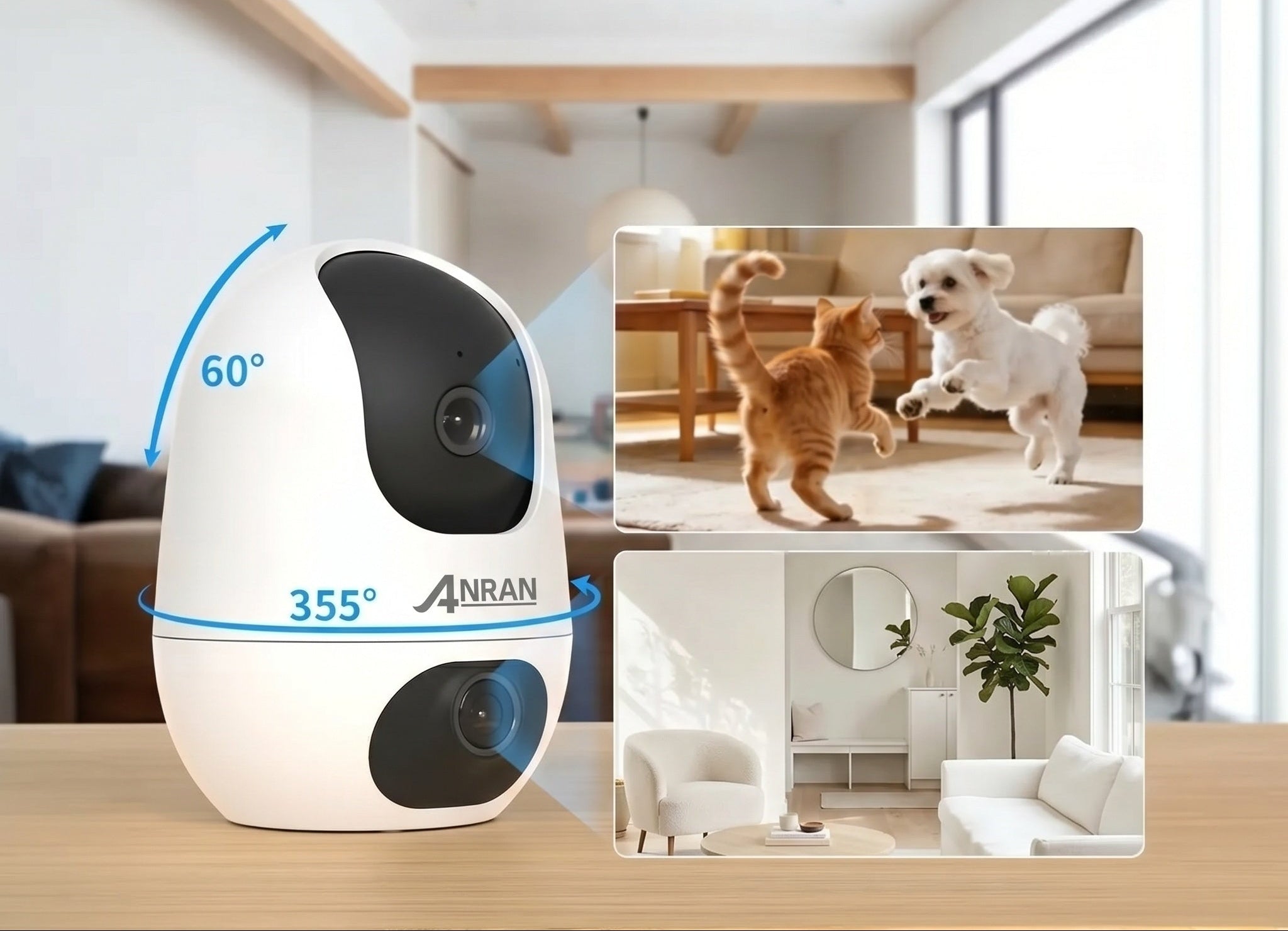ANRAN 5MP FHD Caméra de surveillance pour bébé