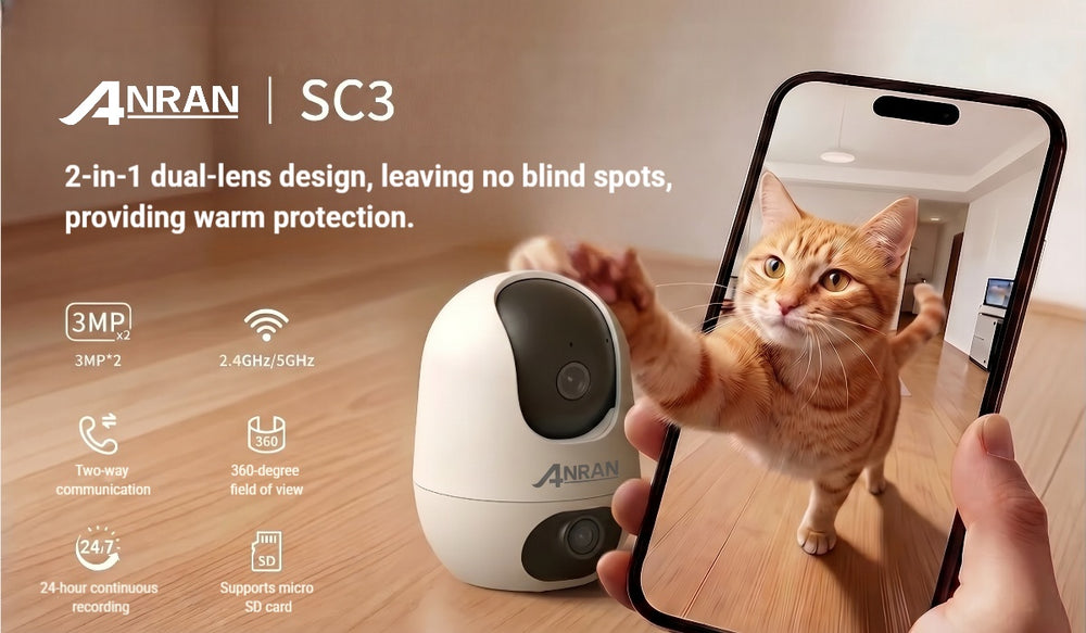 ANRAN 5MP FHD Caméra de surveillance pour bébé