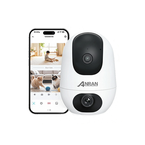 ANRAN 2-in-1 Dual-lens Design 3MP HD Baby Monitor Security Camera