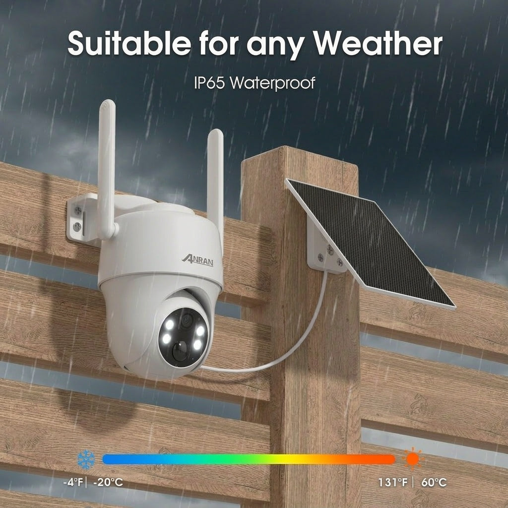 ANRAN G1 2K 3G/4G LTE Cámara de Seguridad Solar con Batería