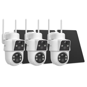 ANRAN 4MP(2MP+2MP) Dual-lens Wireless Solar Security Camera with 2-Way Talk