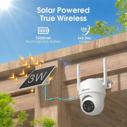 ANRAN G1 2K 3G/4G LTE Cámara de Seguridad Solar con Batería