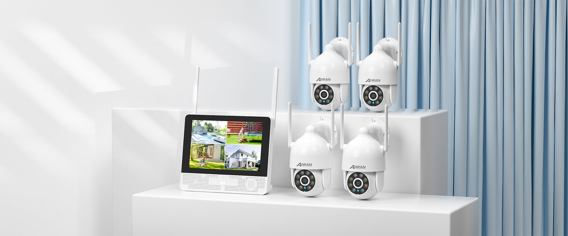 ANRAN 防犯カメラ　4台+HDDモニター 内外兼用Wi-Fi 930GB 41iy7xo36wL.jpg
