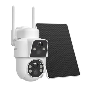 ANRAN 4MP(2MP+2MP) Dual-lens Wireless Solar Security Camera with 2-Way Talk